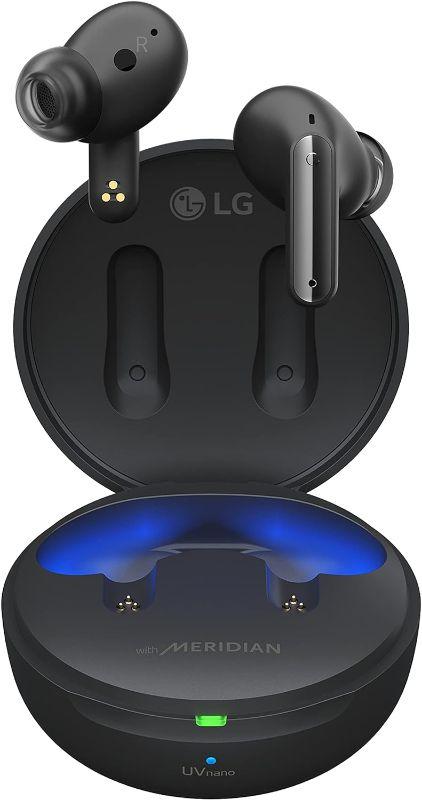 LG  TONE Free FP8 Active Noise Cancelling True Wireless Bluetooth UVnano Earbuds - Black - Premium