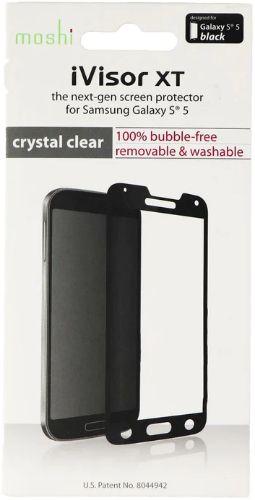 Moshi  iVisor XT Crystal Clear Screen Protector for Galaxy S5 - Clear/Black - Brand New