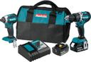 Makita  XT269T 18V LXT® Lithium‑Ion Brushless Cordless 2‑Pc. Combo Kit (5.0Ah) in Blue/Black in Excellent condition