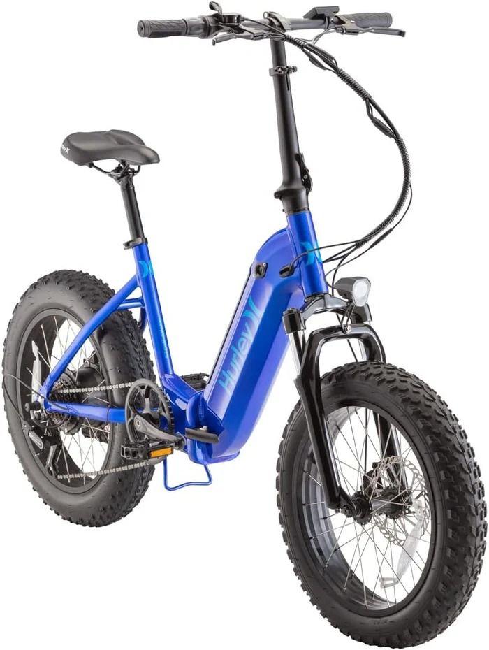 Hurley  Bikes Stowaway Multi-Speed Folding E-Bike - Blue - Excellent