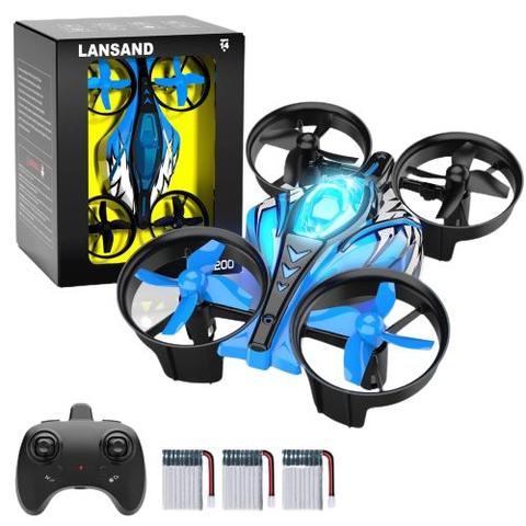 Lansand  Mini Drone Small RC Drone Quadcopter 2-In-1 Race Fly EC200 - Blue - Excellent