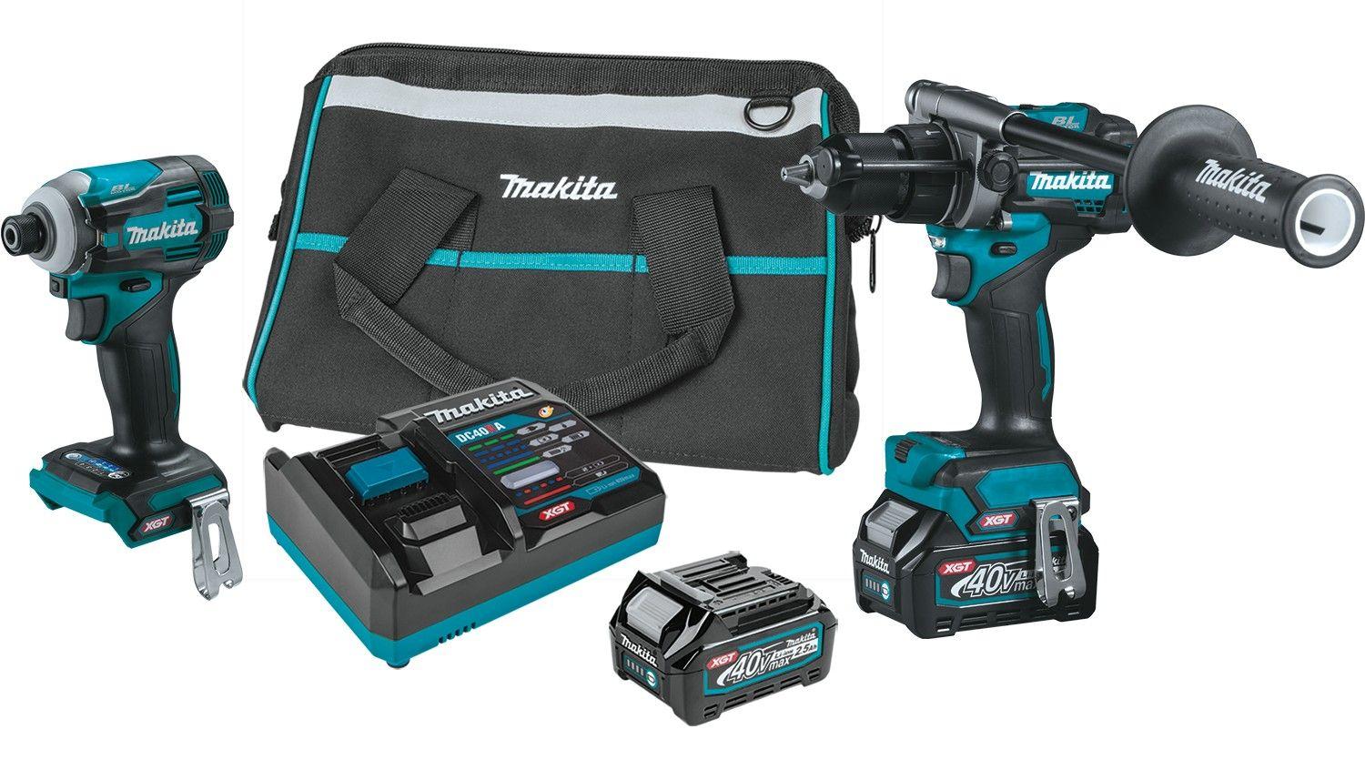 Makita  GT200D 40V max XGT Brushless Cordless 2‑Pc. Combo Kit (2.5Ah) - Blue/Black - Excellent