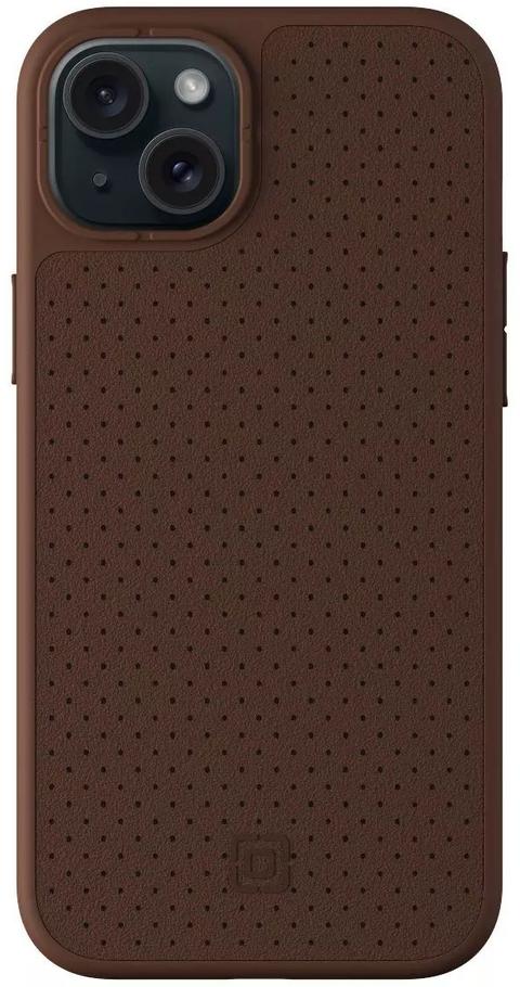 Incipio cru.  Protective Phone Case with MagSafe for iPhone 14 Plus/15 Plus - Brown Faux Leather - Excellent