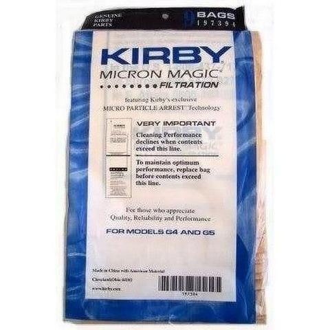 Kirby  9 Pack of Micron Magic Filtration for G3/G4/G5 Vacuum Cleaner Bags - Brown - Excellent