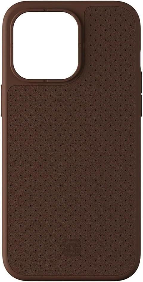 Incipio  Cru. Protective Phone Case with MagSafe Compatible for iPhone 15 Pro Max - Brown Faux Leather - Excellent