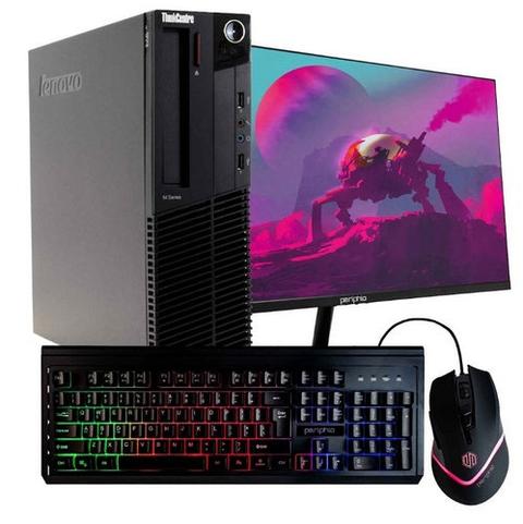 Lenovo  ThinkCentre M92p SFF + 23.6" LED Monitor. Periphio Keyboard & Mouse -  Intel Core i5-3470 3.2GHz - 2TB - Black - 16GB RAM - Excellent