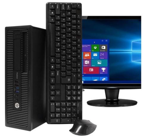 HP  ProDesk 600 G1 SFF + 19" LCD Monitor (Bundle) - Intel Core i5-4570 3.2GHz - 1TB - Black - 8GB RAM - Excellent