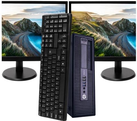 HP  ProDesk 600 G1 SFF + 19" LCD Monitor (Bundle) - Intel Core i5-4570 3.2GHz - 500GB - Black - 8GB RAM - Excellent