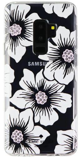 Kate Spade New York  Hard Phone Case for Galaxy S9+ - Clear/White Flower - Brand New