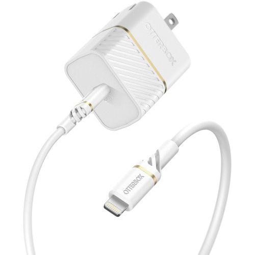 OtterBox  Lightning to USB-C Fast Charge Wall Charging Kit (20W) in Cloud Dust White in Brand New condition