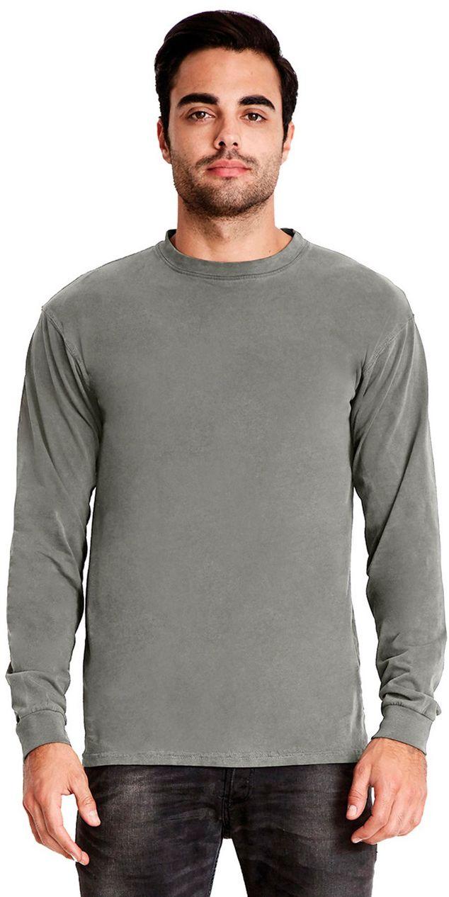 Next Level  Adult Inspired Dye Long-Sleeve Crew (2XL) in Lead in Excellent condition