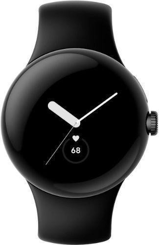 Google  Pixel Watch 1 - 32GB - Matte Black-Stainless Steel-Active Band-Obsidian - Bluetooth - 41mm - Matte Black - Stainless Steel - Obsidian - Active Band - Fluoroelastomer - Good