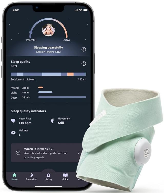 Owlet  Dream Sock Plus Smart Baby Monitor with Heart Rate in Mint in Excellent condition