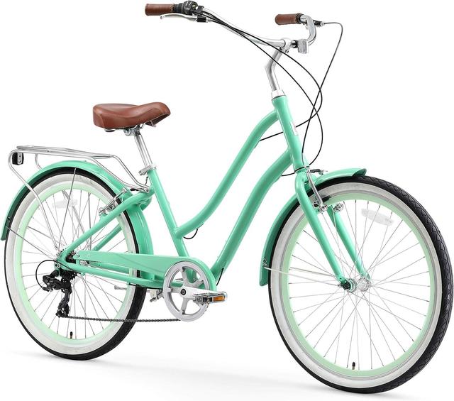 Sixthreezero  EVRYjourney Steel Step-Through Touring Hybrid Bike (7 Speed) 26" in Mint Green in Excellent condition