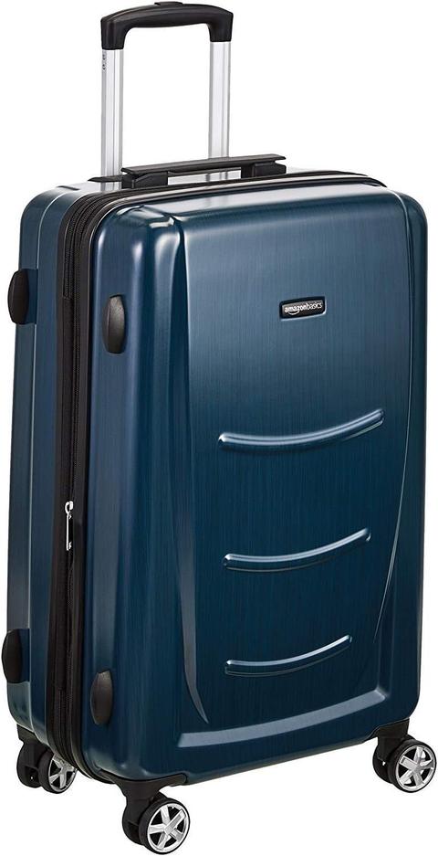 Amazon Basics  Hard Shell Carry On Spinner Suitcase Luggage 22-inch - Navy Blue - Excellent