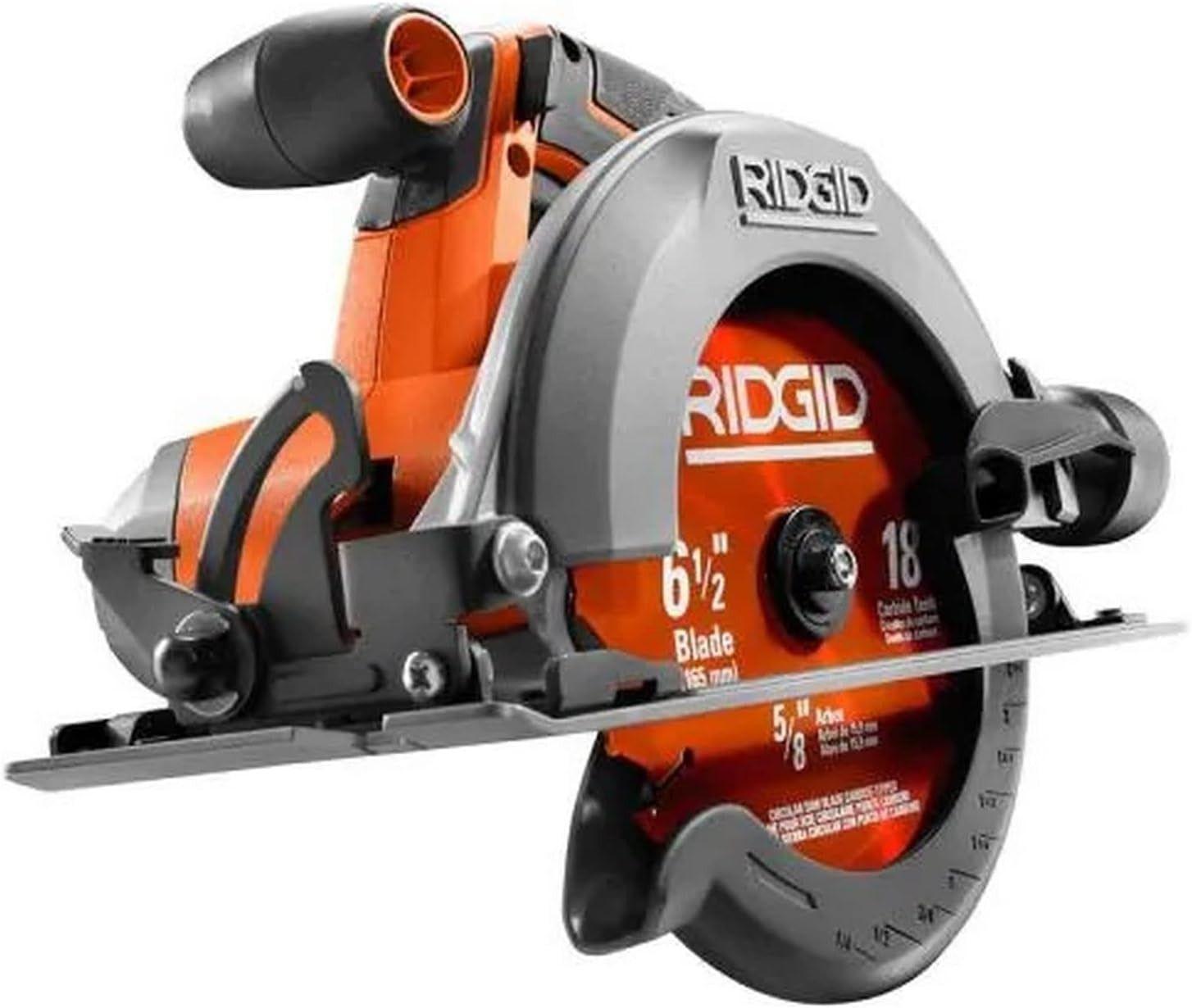 Ridgid  18-Volt Cordless 6 1/2 in. Circular Saw (Bare Tool - R8655) - Orange - Excellent