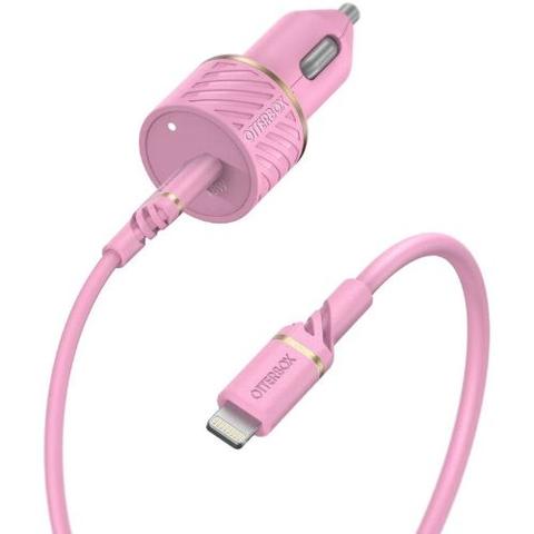 Otterbox  Lightning to USB-C Fast Charge Car Charging Kit - Orchid Pink - Brand New