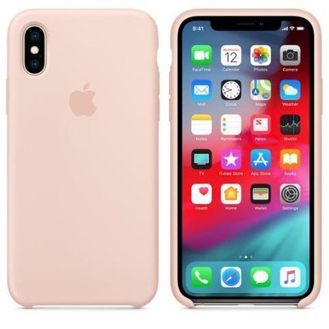 Apple  Silicone Phone Case for iPhone XS - Pink Sand - Excellent