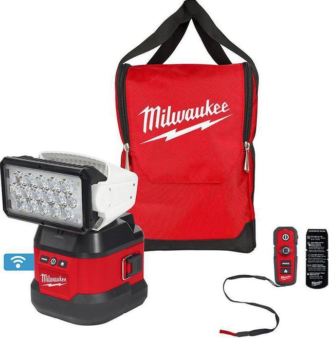 Milwaukee  2123-20 M18 Utility Remote Control Search Light with Portable Base (Tool Only) in Red in Excellent condition