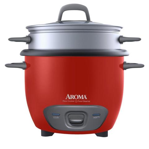 Aroma Housewares  6-cup Rice & Grain Cooker/Steamer (ARC-743) - Red - Excellent