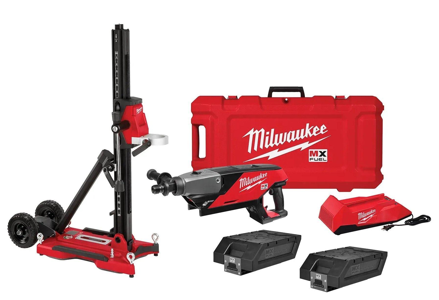 Milwaukee  MXF301-2CXS MX FUEL™ Handheld Core Drill Kit with Stand - Red/Black - Excellent