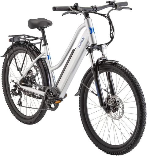 Hurley  J-Bay E Electric E-Bike with 7 Speed and Disc Brakes - Silver - Excellent