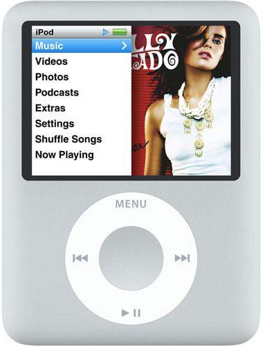 Apple  iPod Nano 3rd Gen - 8GB - Silver - Excellent