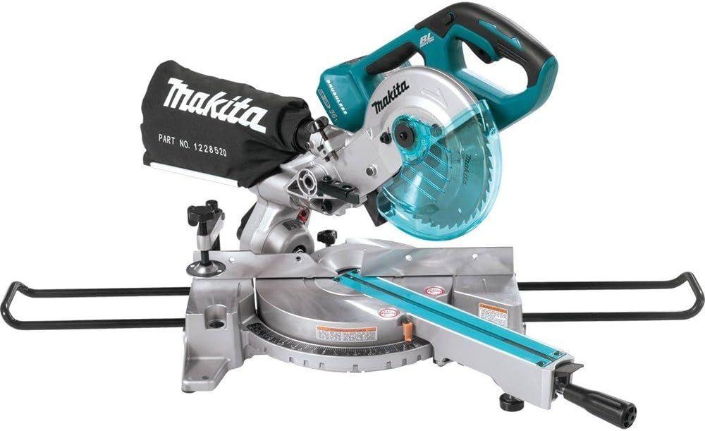 Makita  XSL02Z 18V X2 LXT Brushless 7-1/2 in. Dual Slide Compound Miter Saw - Silver/Teal - Excellent