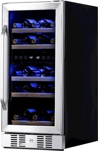 Newair  15” Built-in 29 Bottle Dual Zone Wine Fridge NWC029SS01 - Stainless Steel - Excellent