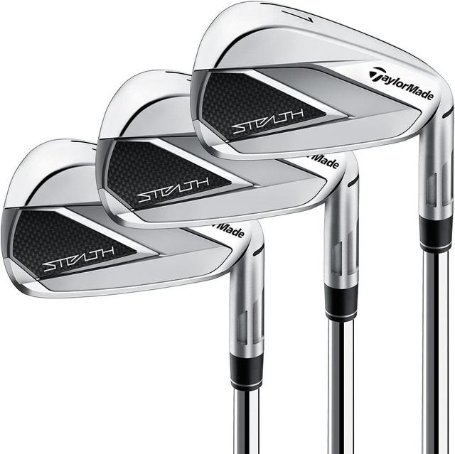 TaylorMade  Stealth Irons 4-PW+AW Regular Flex Right Handed Graphite Shaft Set in Silver in Pristine condition