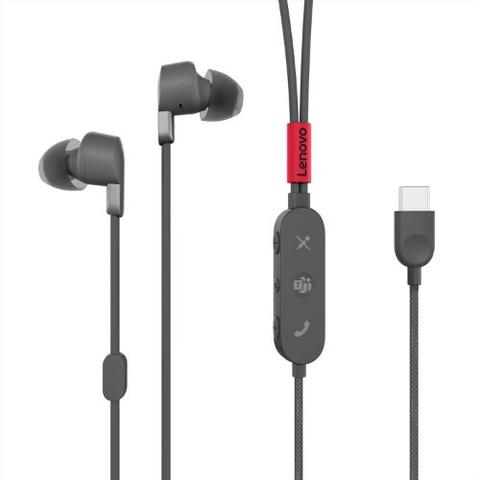 Lenovo  Go USB-C ANC In-Ear Headphones - Thunder Black - Excellent