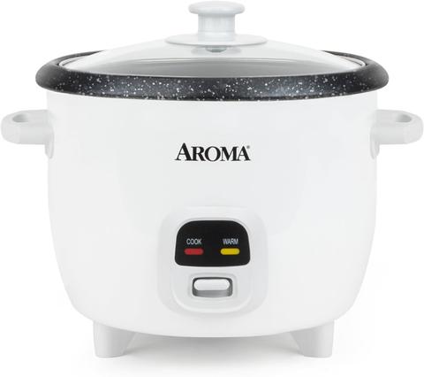 Aroma  Rice Cooker 3-Cup Uncooked & 6-Cup Cooked Small Rice Cooker ARC-393NG - White - Excellent