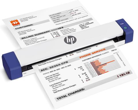 HP  HPPS100 USB Document & Photo Scanner for Portable 1-Sided Sheetfed Digital Scanning - White - Acceptable