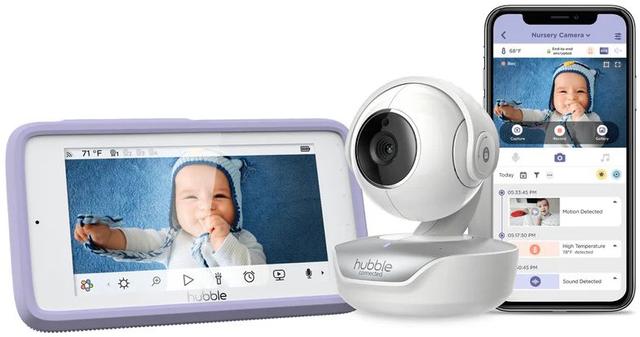 Hubble  Connected Nursery Pal Premium5 Smart Baby Monitor in White in Pristine condition