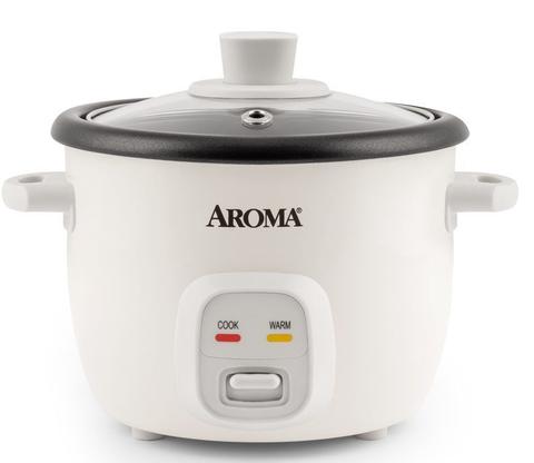 Aroma Housewares  4-Cups (Cooked) / 1Qt. Rice & Grain Cooker (ARC-302) - White - Excellent