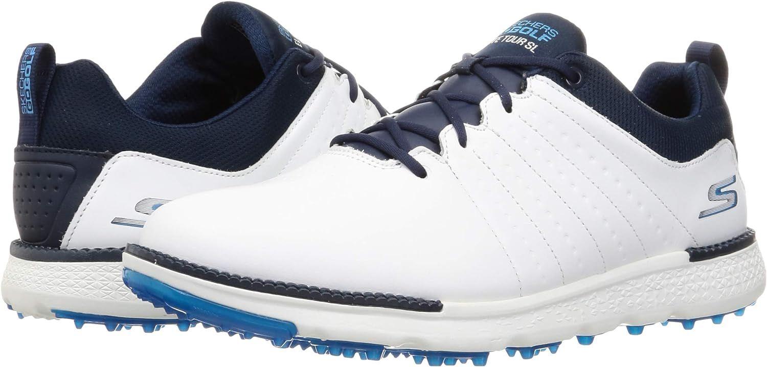 Skechers  Go Golf Elite Tour SL Mens Golf Shoes Size 7.5 XW - White/Navy - Excellent