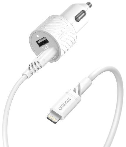 Otterbox  Lightning to USB-A Car Charging Kit - Cloud Dream (White) - Brand New