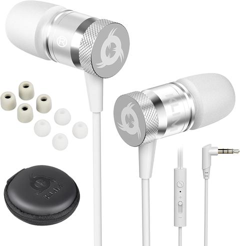 KLIM  Fusion Earbuds with Microphone - White - Excellent