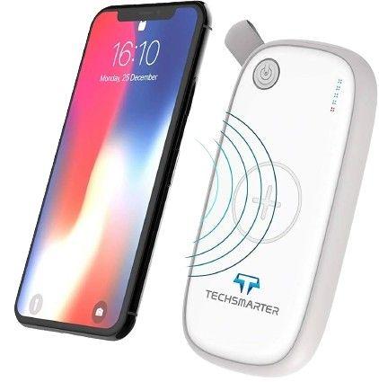 Techsmarter  TSBar 10000mAh Wireless Portable Charger Power Bank - White - Premium
