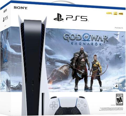 Sony  PlayStation 5 (Disc Edition) Gaming Console | God Of War: Ragnarok (Bundle) - 825GB - White - Premium