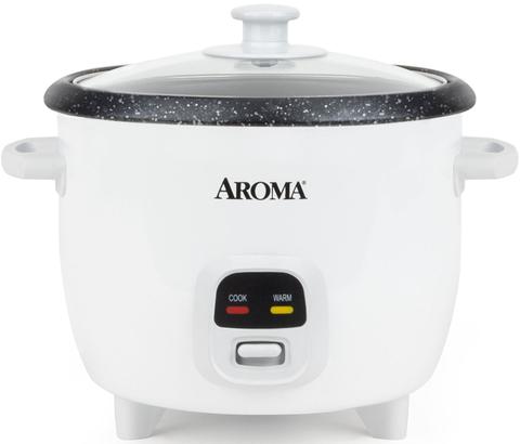 Aroma  6-Cup Cooked Rice & Grain Cooker - White - Excellent