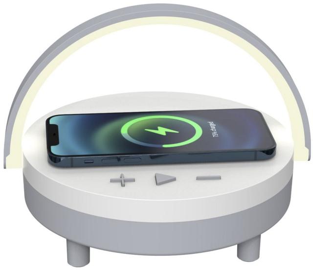 ETHOS  QLS Wireless Charger + LED Light + Speaker in White in Excellent condition