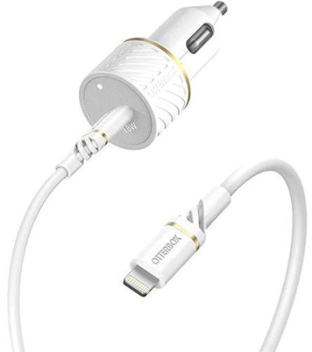 Otterbox  Lightning to USB-C Fast Charge Car Charging Kit - White - Brand New