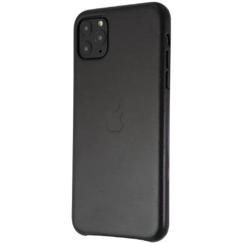 Apple  Leather Phone Case for iPhone 11 Pro Max - Black - Excellent