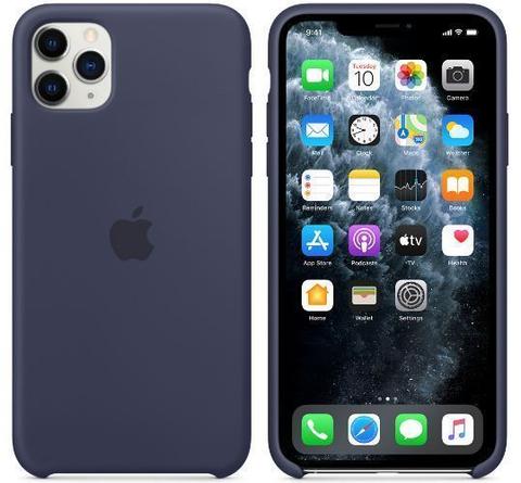 Apple  Silicone Phone Case for iPhone 11 Pro Max - Midnight Blue - Excellent