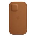 Apple  Leather Sleeve Phone Case with MagSafe for iPhone 12 Mini in Saddle Brown in Excellent condition