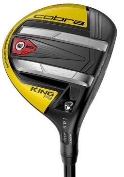 Cobra King F9 SpeedBack Black Yellow Fairway Wood - Golf Club - Left Handed - 3 - 14.5° Loft - Stiff Flex - Aldila NV Green MLT 65 Shaft - Men