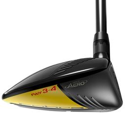 Cobra King F9 SpeedBack Black Yellow Fairway Wood - Golf Club - Left Handed - 3 - 14.5° Loft - Stiff Flex - Aldila NV Green MLT 65 Shaft - Men