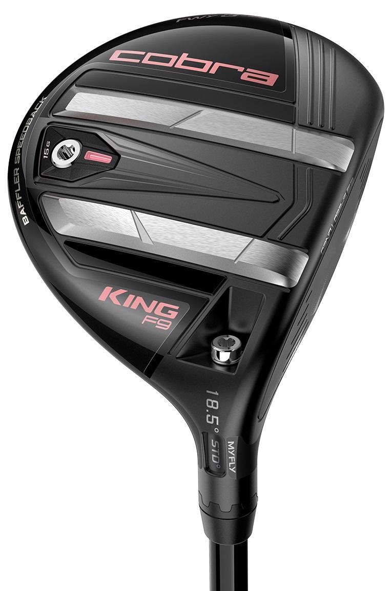 Cobra King F9 SpeedBack Black Pink Fairway Wood Women - Fujikura ATMOS 55 Shaft - 5 - Right Handed - Ladies Flex - Standard Length - 22.5 Loft - Standard Lie Angle - Woman - Acceptable