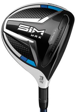 TaylorMade SIM MAX Fairway Wood - Golf Club - 3 Wood - 15° Loft - Stiff Flex - TaylorMade Fujikura Ventus Blue FW 6 Shaft - Men